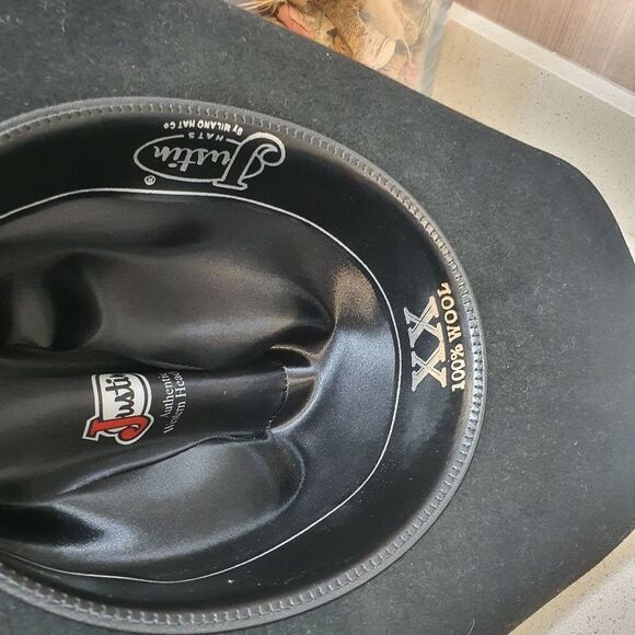 Justin Boots Black Cowboy Hat - Picture 6 of 6